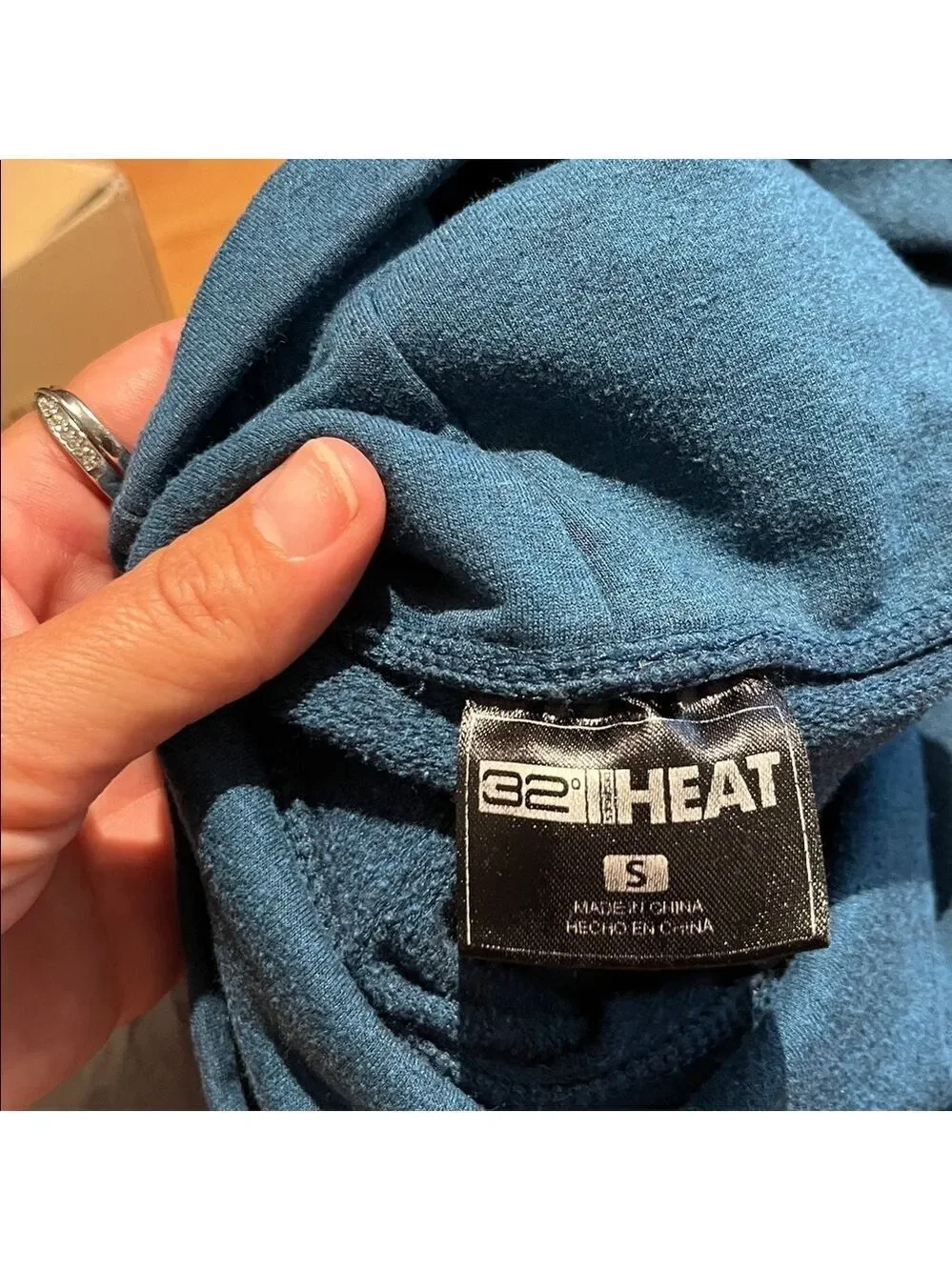 Women's Blue Cowl Neck Sweater 32 Degrees 32 Degree Heat brand small